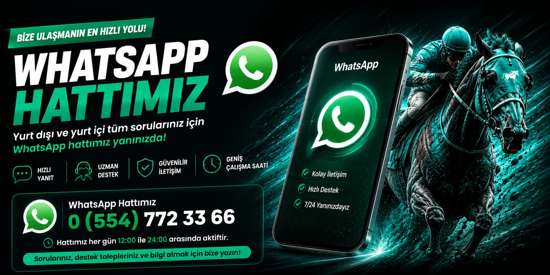 WhatsApp destek hattı